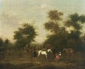 A Hunting Party Resting Near Trees - Barent Gael