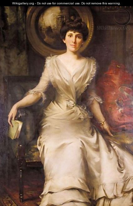 Portrait Of A Lady - Sir William Samuel Henry Llewellyn