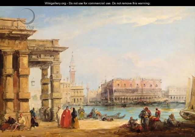 A View Across The Grand Canal From The Old Customs House, Venice - Edward Pritchett