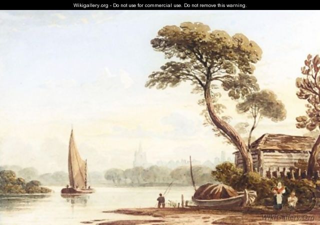 The River Thames At Chiswick - John Varley