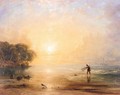 A Fisherboy On The Shore At Sunset - Anthony Vandyke Copley Fielding