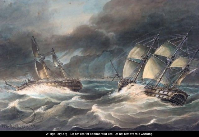 H.M.S. Vanguard And H.M.S. Alexander Off Toulon - Nicholas Pocock