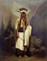 Portrait Of A Chief, In The Manner Of An Upper Missouri River Indian (Possibly Mandan) - American School