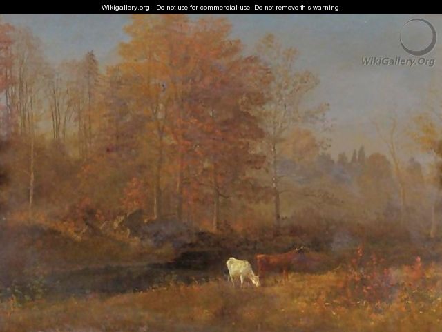 Landscape With Cows 2 - Albert Bierstadt