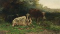 Resting Cows - Hendricus Alexander Van Ingen