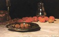 A Still Life With Fruit And A Jug - Maurits Willem Van Der Valk Dutch