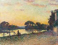 Bords De Seine A Herblay, Coucher De Soleil - Maximilien Luce