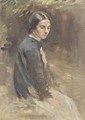 Portrait Of A Seated Lady - Ernest Leopold Sichel