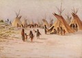 Indian Camp Near The Dalles On The Columbia River - James E. Stuart