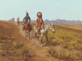 Indians On Horses Riding Along A Trail - Charles Craig