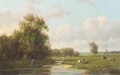 Cows In A Summer Landscape - Willem Vester