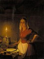 Parlour Maid By Candlelight - Pieter Gerardus Sjamaar