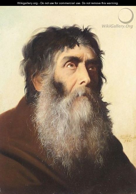 Portrait Of A Franciscan Monk With A Beard - Francisco Peralta del Campo