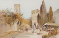 Market Scene, Italy - Archibald Kay