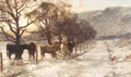 Cattle In Winter - David Farquharson