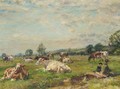 Cattle In A Meadow - William Mark Fisher