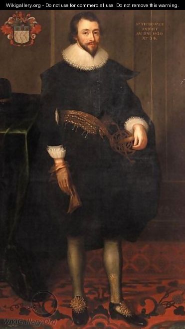 Portrait Of Sir Thomas Bowes (1596-1676) - (after) Daniel Mytens
