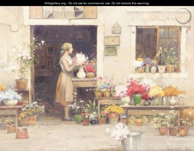 The Flower Seller - Cesare Vianello