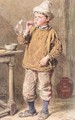 A Boy Blowing Bubbles - William Henry Hunt