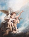An Angel And Putti Accompanying A Child's Soul To Heaven - Maria Hadfield Cosway