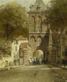 A View Of The Binnenpoort, Culemborg - Johannes Christiaan Karel Klinkenberg