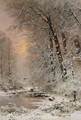A Snowy Landscape At Sunset 2 - Louis Apol