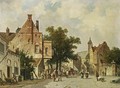 Townspeople On A Square - Adrianus Eversen