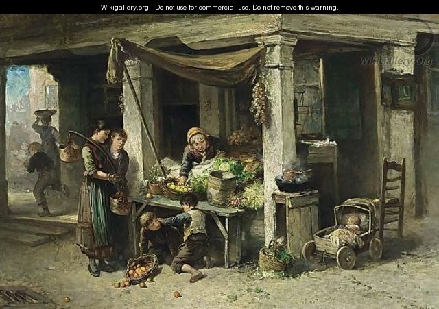 The Vegetable Stall - Jan Mari Henri Ten Kate