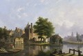 A View Of A Dutch Town In Summer - Bartholomeus Johannes Van Hove