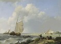 Sailing Vessels In Choppy Waters - Hermanus Koekkoek