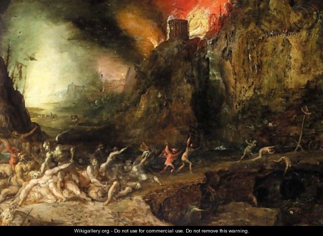 Hell Scene, With Devils Tormenting The Souls Of The Damned - (after) Jan The Elder Brueghel