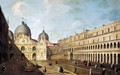 Venice, A View Of The Basilica Di San Marco From The Courtyard Of The Doge's Palace, Looking North - Venetian School
