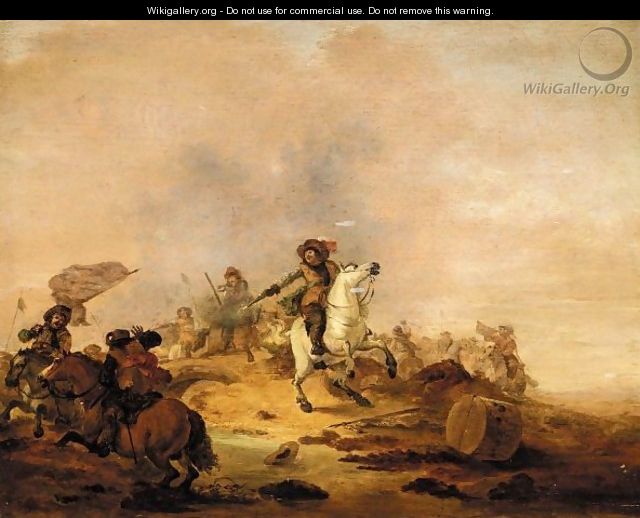 A Cavalry Battle - (after) Herman Van Lin