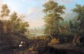 A Wooded Town Landscape With Horsemen And Other Figures In The Foreground - (after) Marc Baets