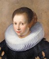 Portrait Of A Lady, Head And Shoulders, Wearing Black With A White Ruff And A Head-Dress - (after) Paulus Moreelse