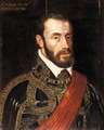 Portrait Of Emperor Charles V, Half Length, Wearing Ceremonial Armour - (after) Antonis Mor