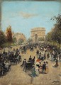 Promeneurs Sur L'Avenue Du Bois A Paris - Gaspar Miro Lleo