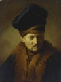 A Portrait Of An Old Man, Bust Length, Wearing A Fur-Lined Coat And A Black Kolpak - (after) Harmenszoon Van Rijn Rembrandt