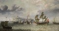 A Battle Scene At Sea Between The Spanish And Dutch Fleet - (after) Abraham Willaerts