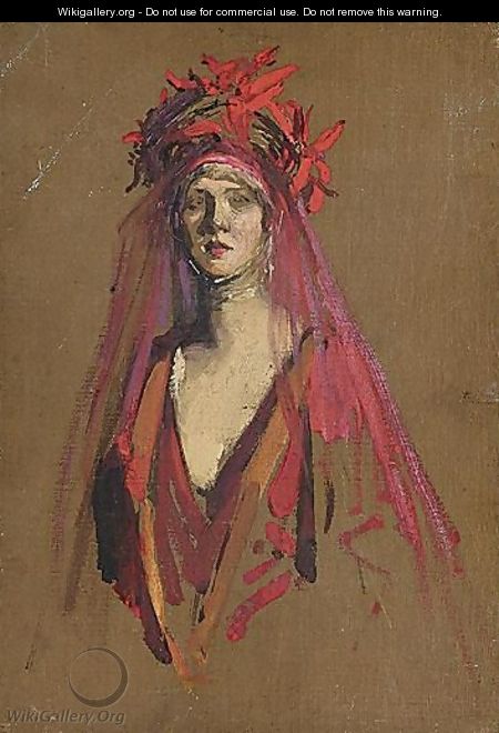 Study For Portrait Of Lady Diana Cooper - Sir John Lavery