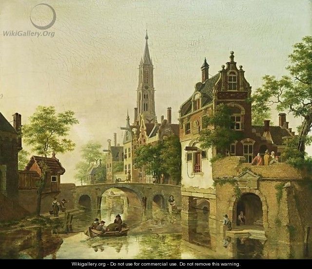 A View Of A Dutch Town - Jan Hendrik Verheyen