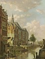 A View Of A Dutch Town - Bartholomeus Johannes Van Hove