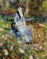 Dans Les Roses (Madame Leon Clapisson) - Pierre Auguste Renoir