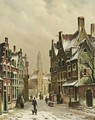 A Snowy Street Scene - Oene Romkes De Jongh