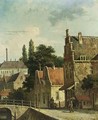 Villagers In A Dutch Town - Adrianus Eversen