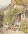 Feeding Fowl - Helen Mary Elizabeth Allingham, R.W.S.