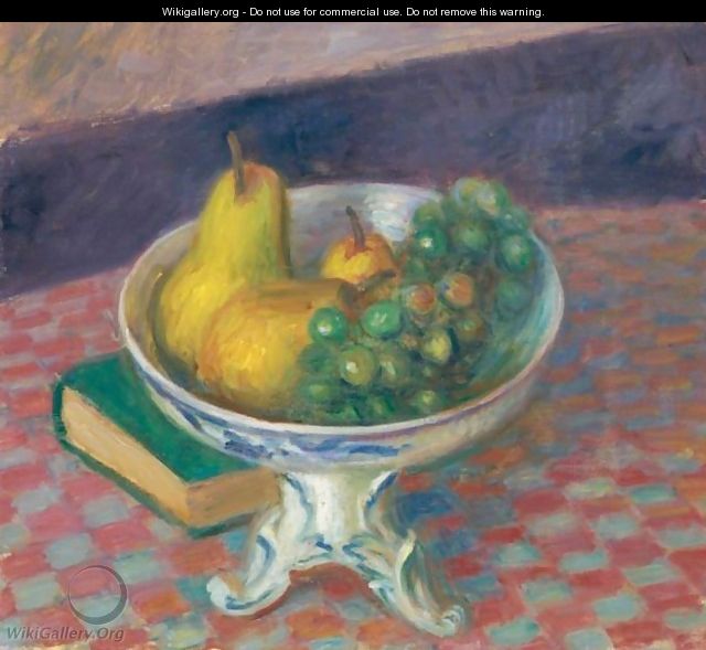 Pears And Grapes (Still Life, Fruit) - William Glackens