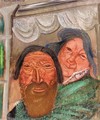 Two Faces At A Window - Boris Dmitrievich Grigoriev