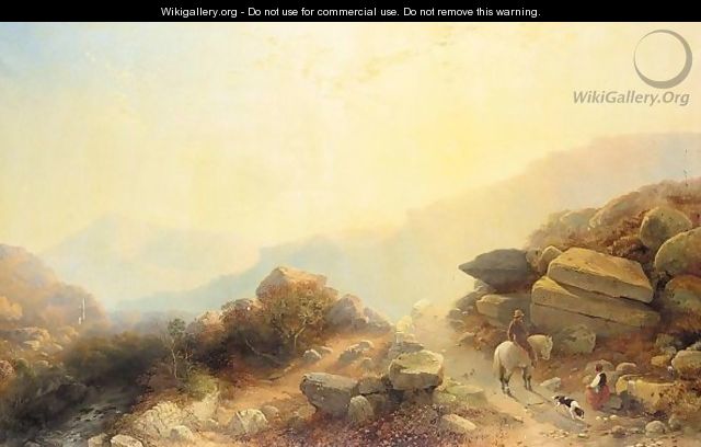 Travellers On A Mountain Path - (after) Joseph Horlor