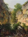 Peintre Sur Le Motif Pres D'Une Cascade - Pierre-Antoine Marchais